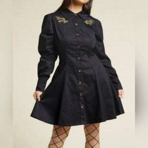 Harry Potter Marauder's Map Long Sleeved Mischief Managed Dress Size SM